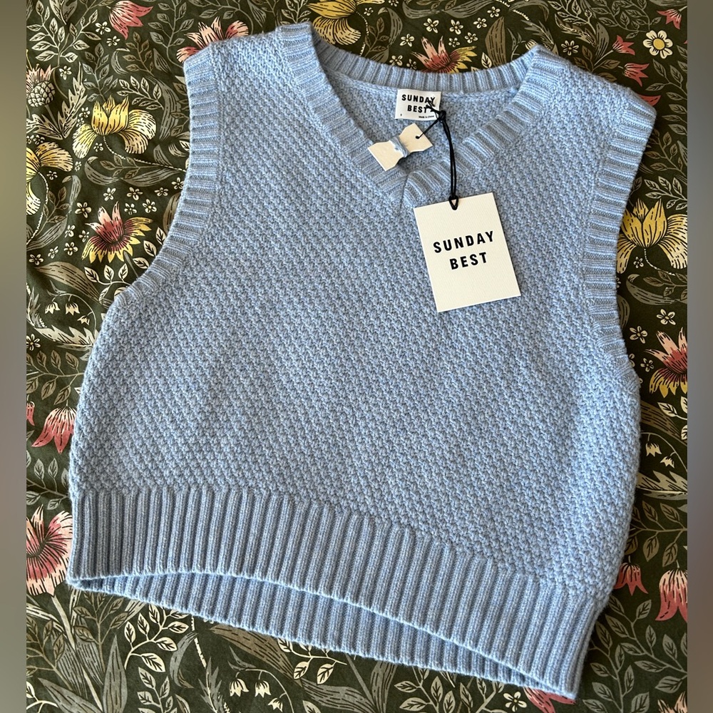 Aritzia tops |Sunday Best Sweatervest |Color: Light Blue |Size: Small| NWT